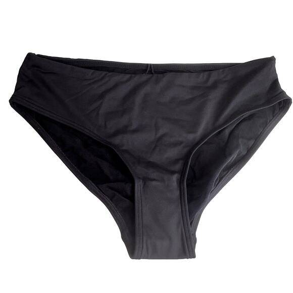 Sea Level Black Bikini Bottoms Sz 6 Essential Neutral Basic Mid Rise Swim Bottom - Picture 1 of 5